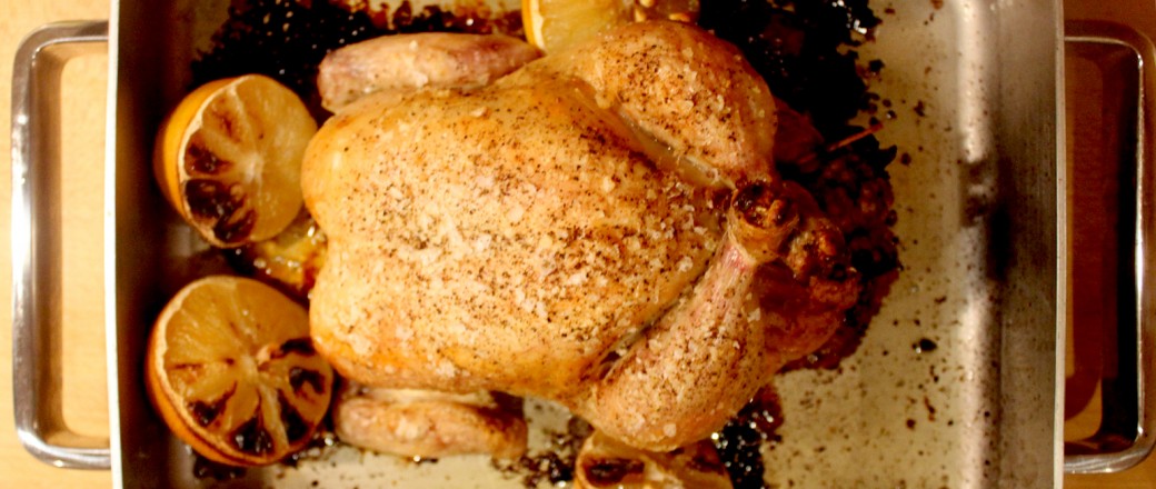 Buckwheat Stuffed Roast Chicken