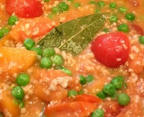 Papaya + Pork + Tomatoes + Peas (9m+)