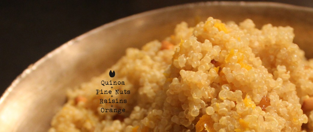 Quinoa + Pine Nuts + Raisins + Orange