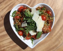 Spinach Pesto + Wheat Berry Salad