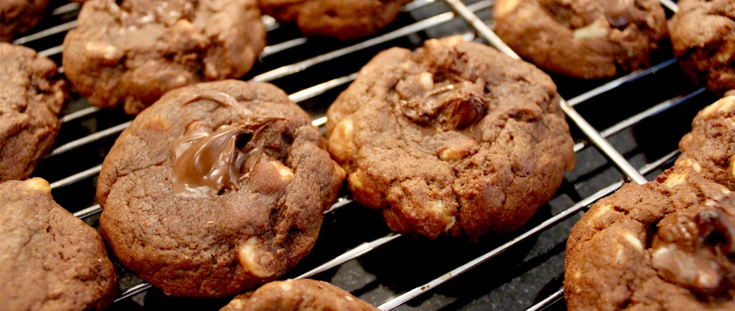 Nutella Double Choc Chip Cookies