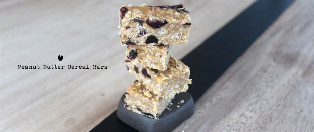 No Bake Peanut Butter Cereal Bars