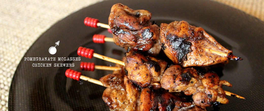 Pomegranate Molasses Chicken Skewers